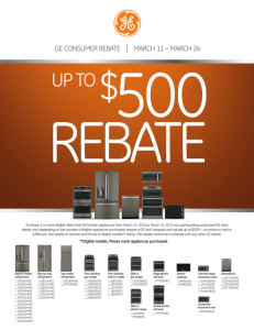 ge consumer rebate | march 11 – march 24 - Products