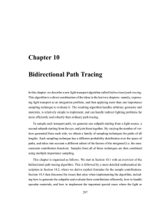 Chapter 10 Bidirectional Path Tracing