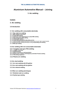 Arc Welding - European Aluminium