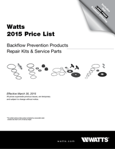 Watts 2015 Price List - Watts Water Technologies