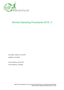 Normal Operating Procedures 2016 .2