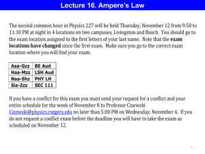Lecture 16. Ampere`s Law