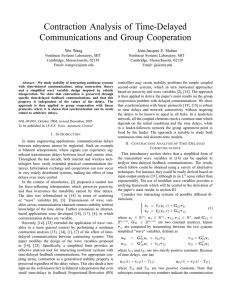 Contraction Analysis of Time-Delayed Communications and