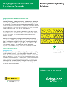 Power System Engineering Solutions Analyzing Neutral Conductor