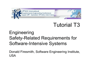 Safety-Related Requirements - Software Engineering Institute