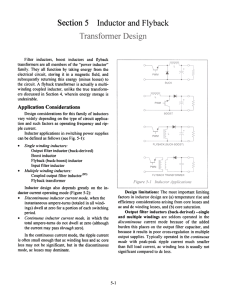 "Magnetics Design 5 - Inductor and Flyback Transformer Design"