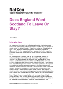 Does England Want Scotland To Leave Or Stay?