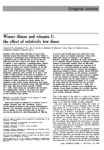 Winter illness and vitamin C: the effect of relatively low doses