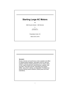 Starting Large AC Motors