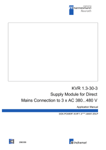 KVR 1.3-30-3 Supply Module for Direct Mains Connection to 3 x AC