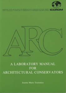 A Laboratory Manual for Architectural Conservators