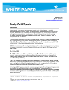 Design/Build/Operate
