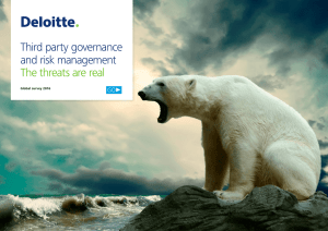 Third party governance and risk management The threats