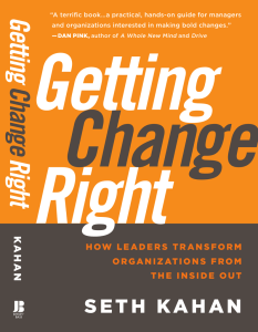 Getting Change Right - Seth Kahan`s Visionary Leadership