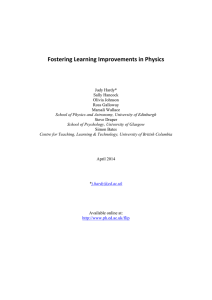 Fostering Learning Improvements in Physics