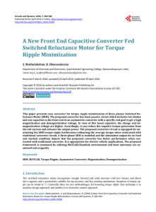 A New Front End Capacitive Converter Fed Switched Reluctance