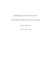 On the Ends of Finitely Generated Groups