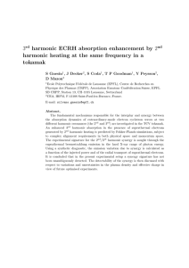 3 rd harmonic ECRH absorption enhancement by 2nd harmonic