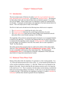 Chapter 9 Balanced Faults 9.1 Introduction 9.2 Balanced Three