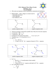 CH11: Balanced Three-Phase Circuits -Summary