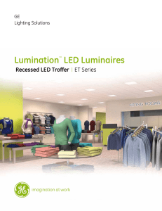 GE Lumination LED Fixtures ET Series Recessed