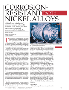 corrosion- resistant nickel alloys
