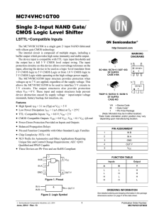 MC74VHC1GT00 - Single 2-Input NAND Gate / CMOS Logic Level