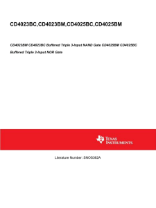 Buffered Triple 3-Input NAND Gate CD4025BM