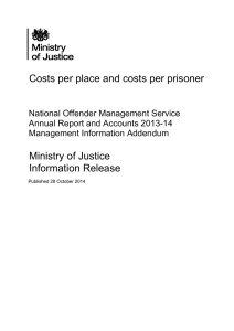 Cost per place and costs per prisoner 2013-14