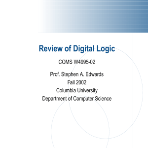Review of Digital Logic - Department of Computer Science