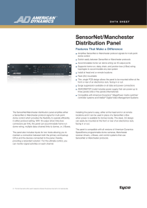 sensorNet/Manchester Distribution Panel