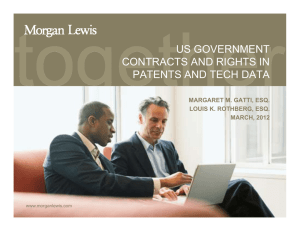 us government contracts and rights in patents and tech data
