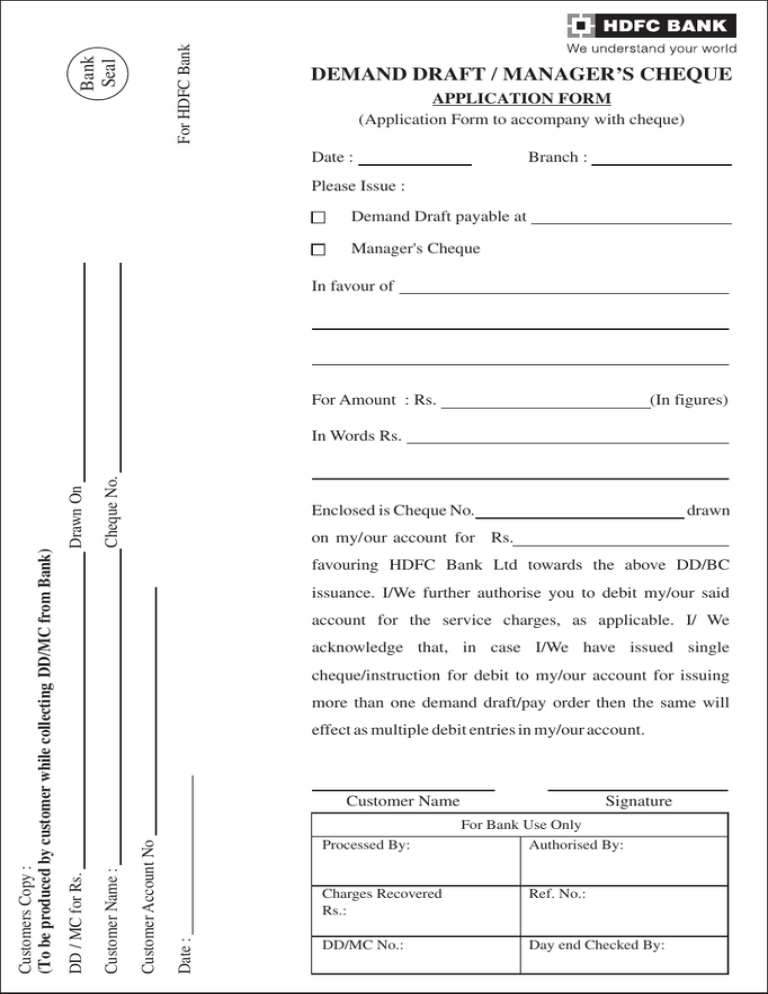 demand-draft-issuance