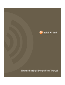 Neptune Handheld Systems Users` Manual