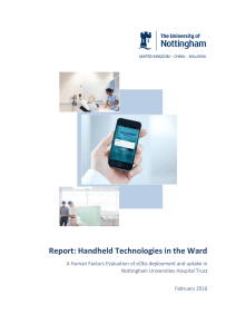 University of Nottingham Report: Handheld Technologies in the Ward
