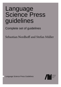 Language Science Press guidelines