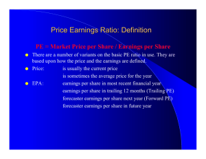 Price Earnings Ratio: Definition