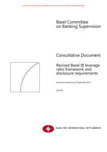 Revised Basel III leverage ratio framework and disclosure