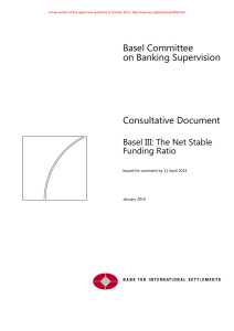 Basel III: the Net Stable Funding Ratio