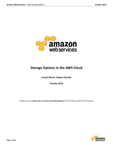 AWS Storage Options - Amazon Web Services