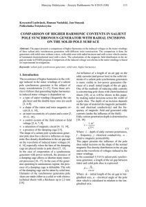 comparison of higher harmonic contents in salient pole