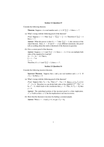 Section 3.1 Question 15 Consider the following theorem. Theorem