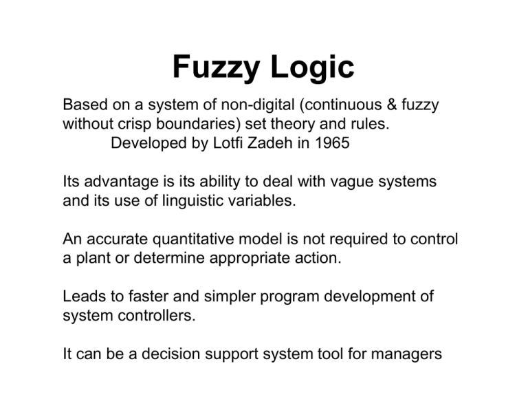 What Is Fuzzy Logic Used For