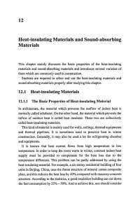 Heat-insulating Materials and Sound-absorbing Materials