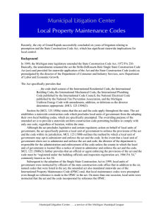 Local Property Maintenance Codes