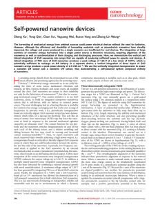 Self-powered nanowire devices