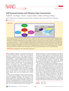 Self-Powered System with Wireless Data Transmission