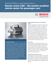 Starter motor C60 - Bosch Mobility Solutions