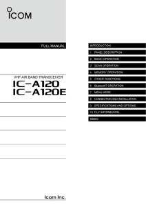 IC-A120E Manual