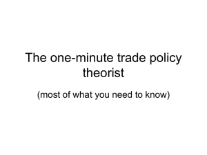 The one-minute trade policy theorist